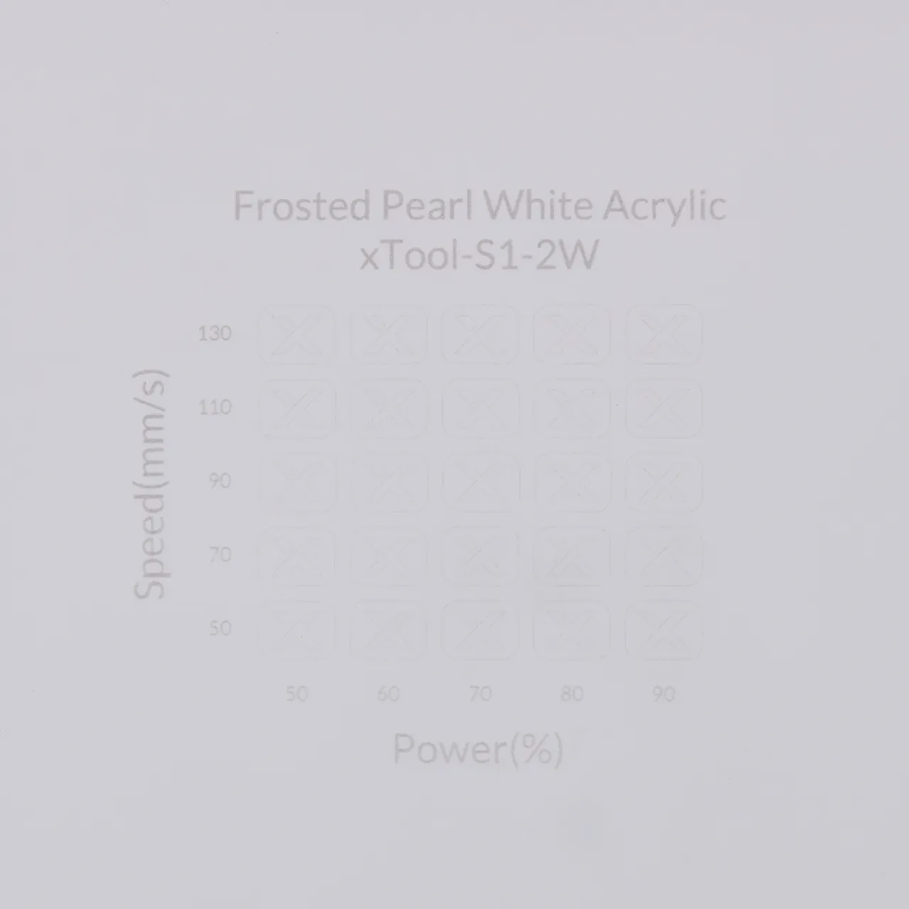 1/8"(3mm) Frosted Pearl White Acrylic test grid