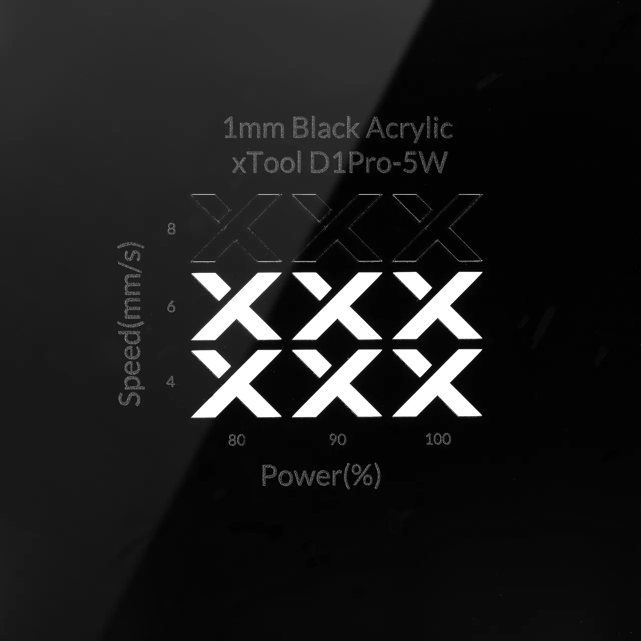 3/64"(1mm) Black Acrylic test grid