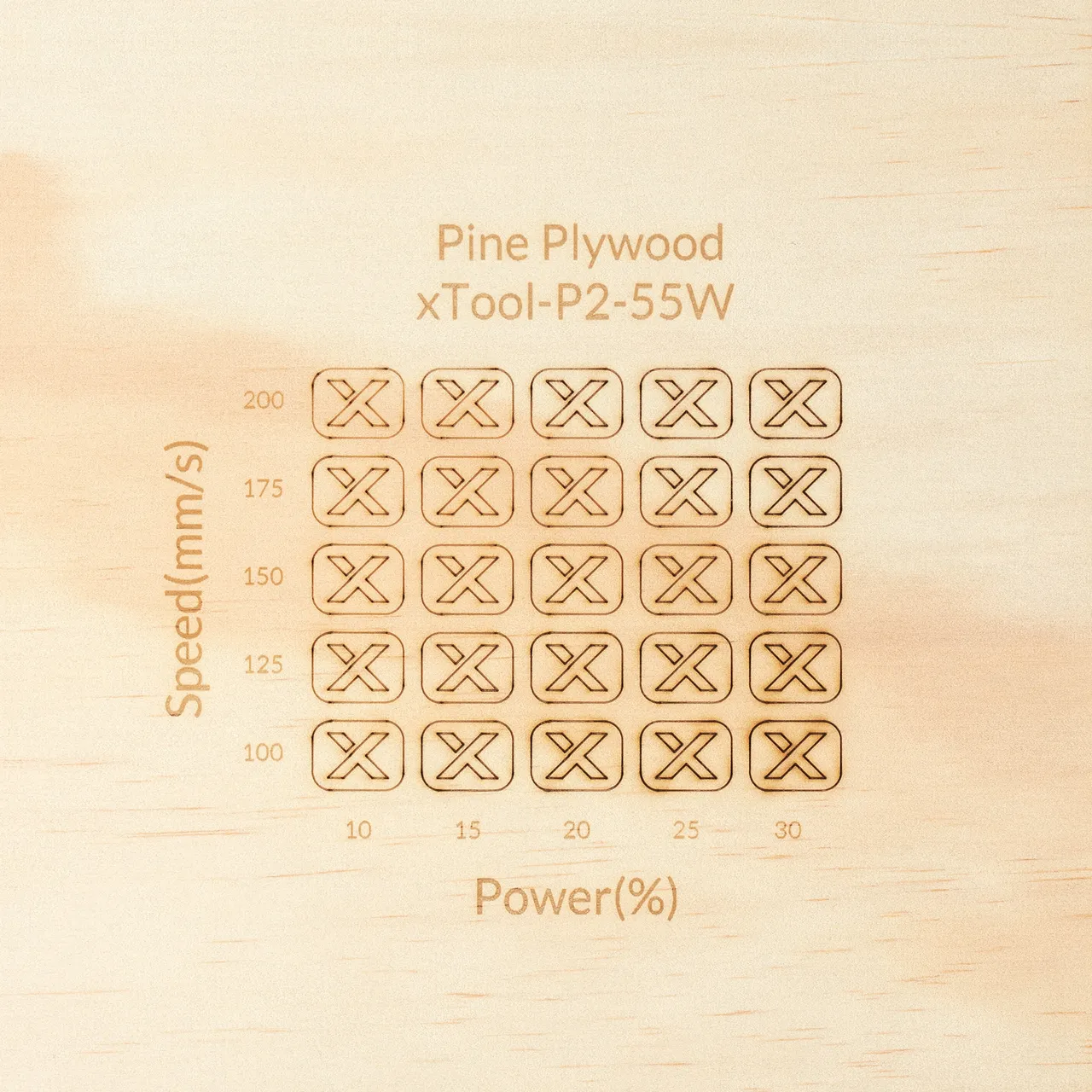 1/4"(6mm) Pine Ponderosa Plywood test grid