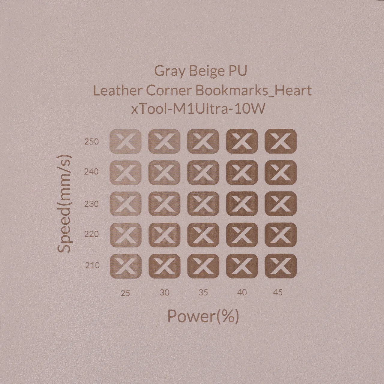 Greige PU Leather test grid