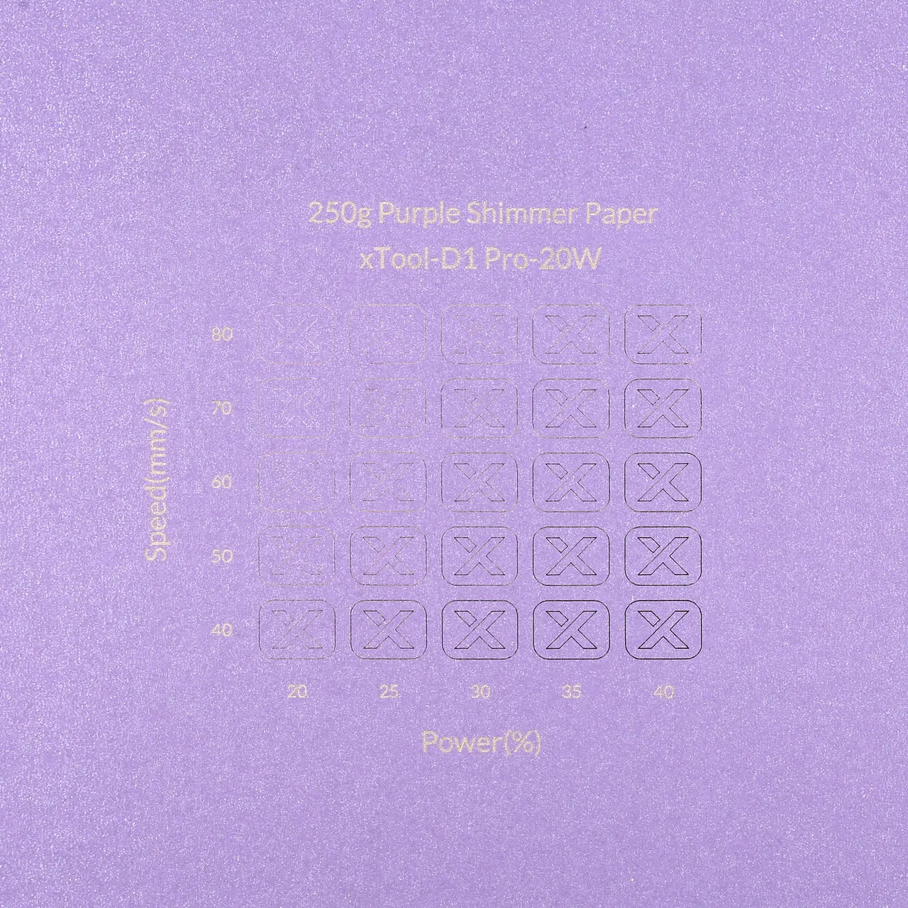 Purple Shimmer Paper-7oz(250g) test grid