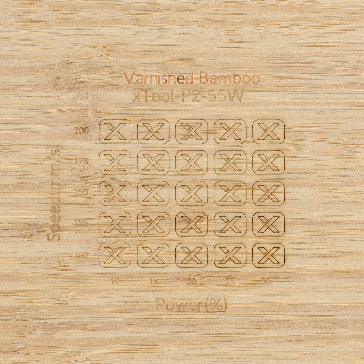 Bamboo Cutting Board with Cutout Handle test grid