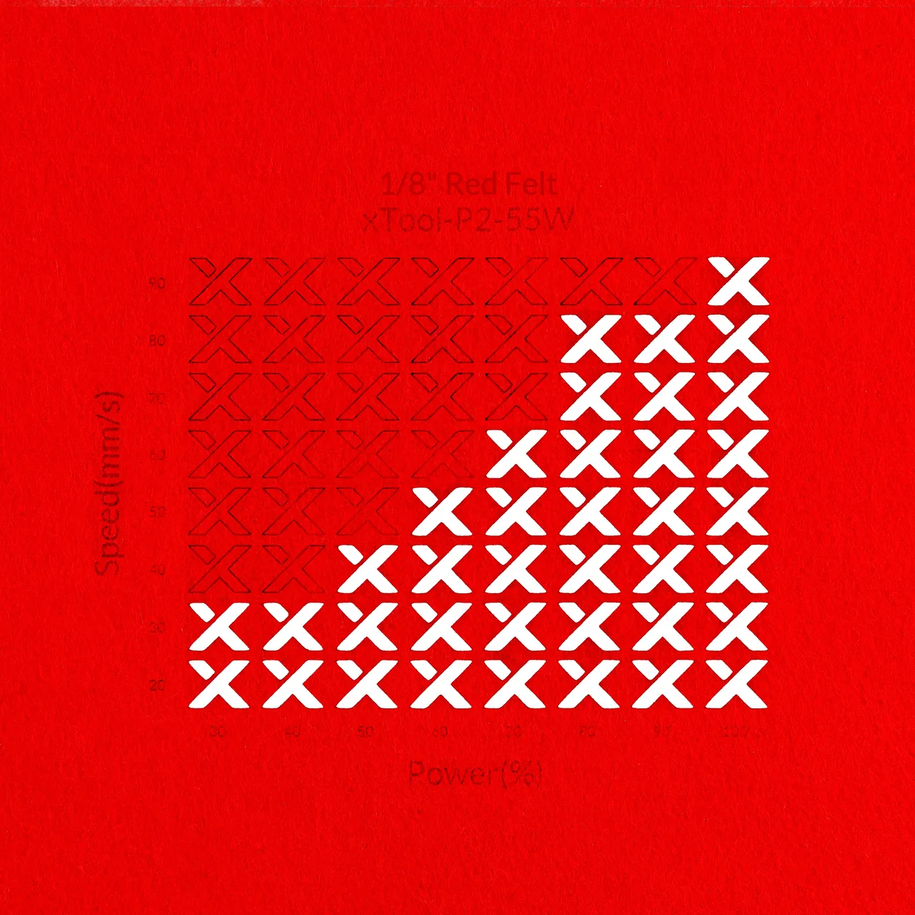 1/8"(3mm) Red Felt test grid