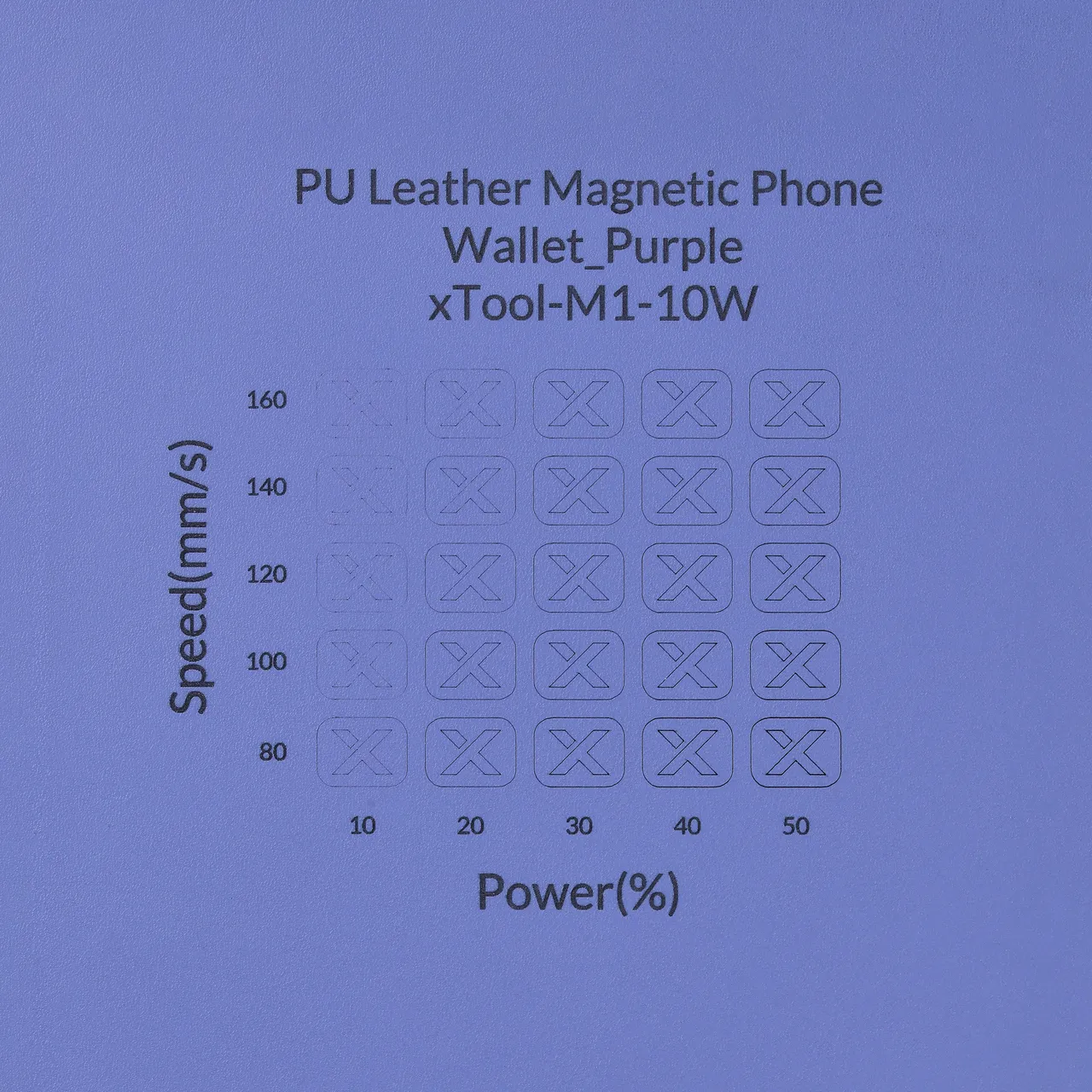 Purple PU Leather test grid