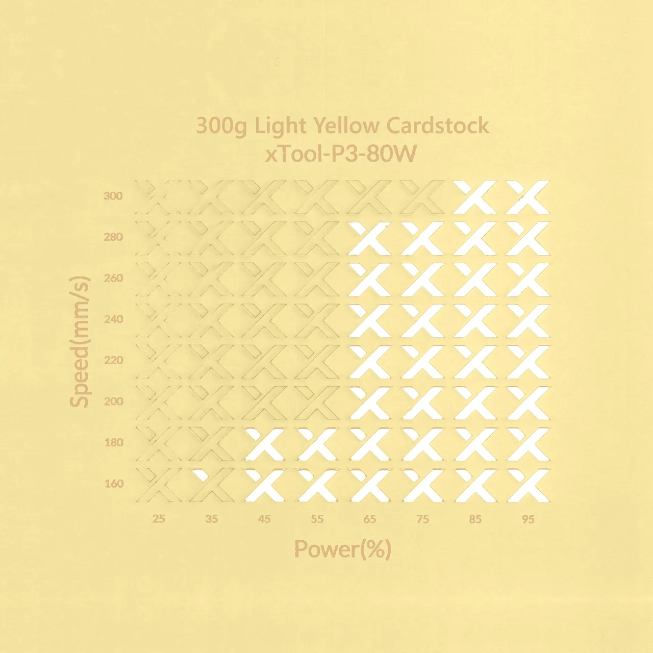 Light Yellow Cardstock-9oz(300g) test grid