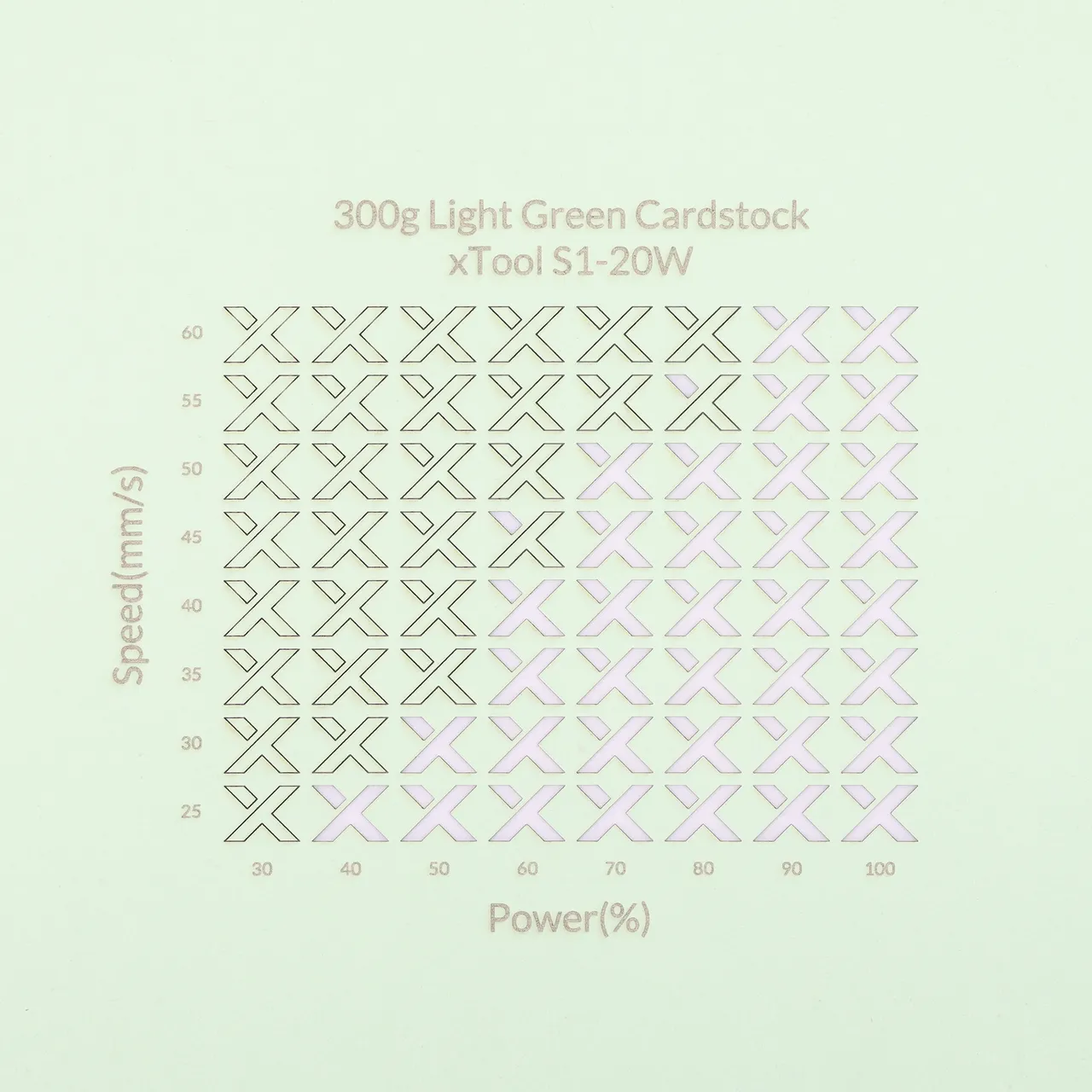 Light Green Cardstock-9oz(300g) test grid