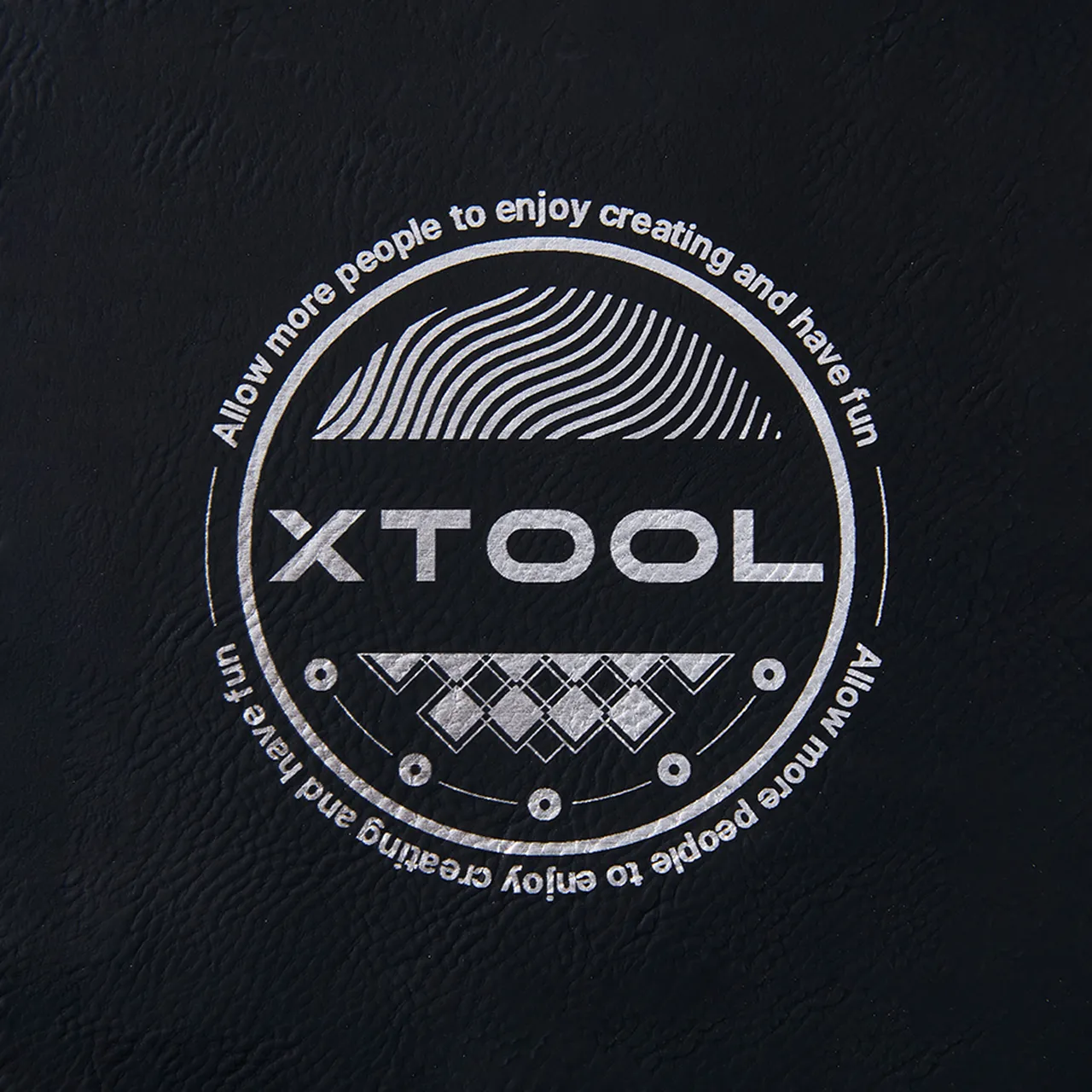 Black to Silver Laserable PU Leather test grid