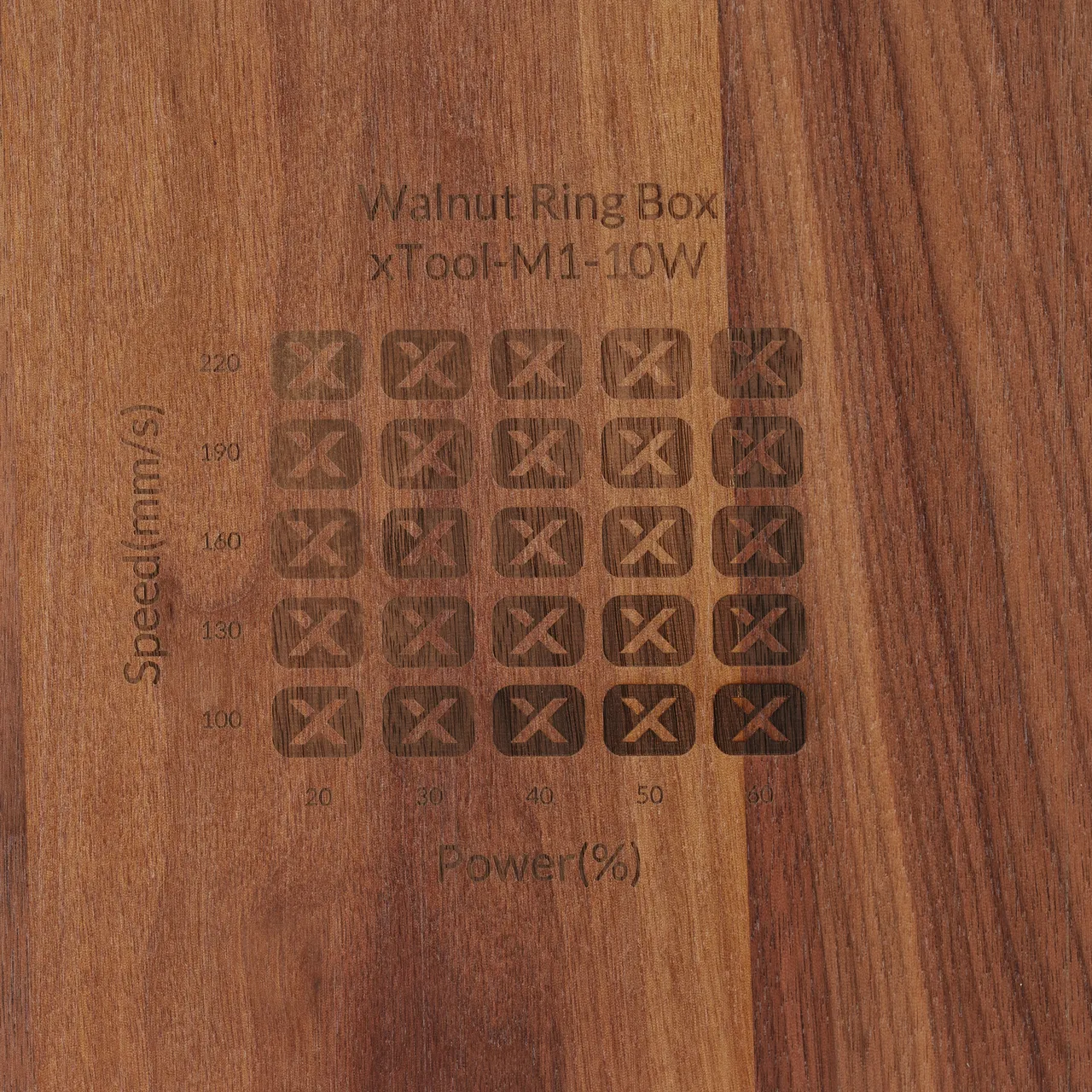 Walnut Wooden Business Card Holder test grid
