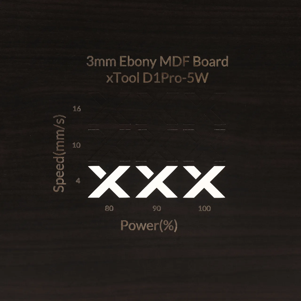 1/8"(3mm) Faux Ebony MDF Board test grid