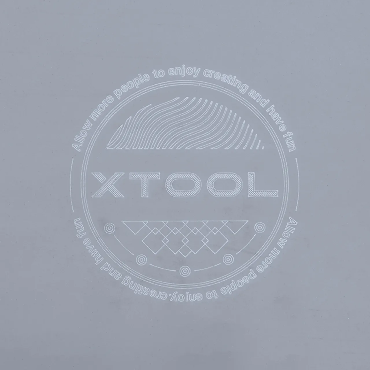 Grey Laser Engraving Rubber Sheet test grid