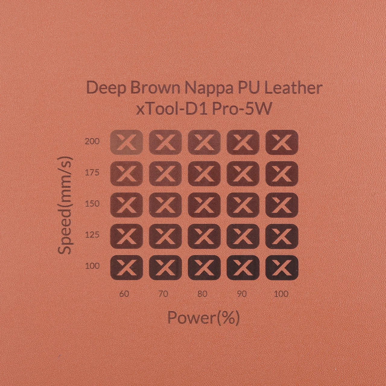 Deep Brown Nappa PU Leather test grid