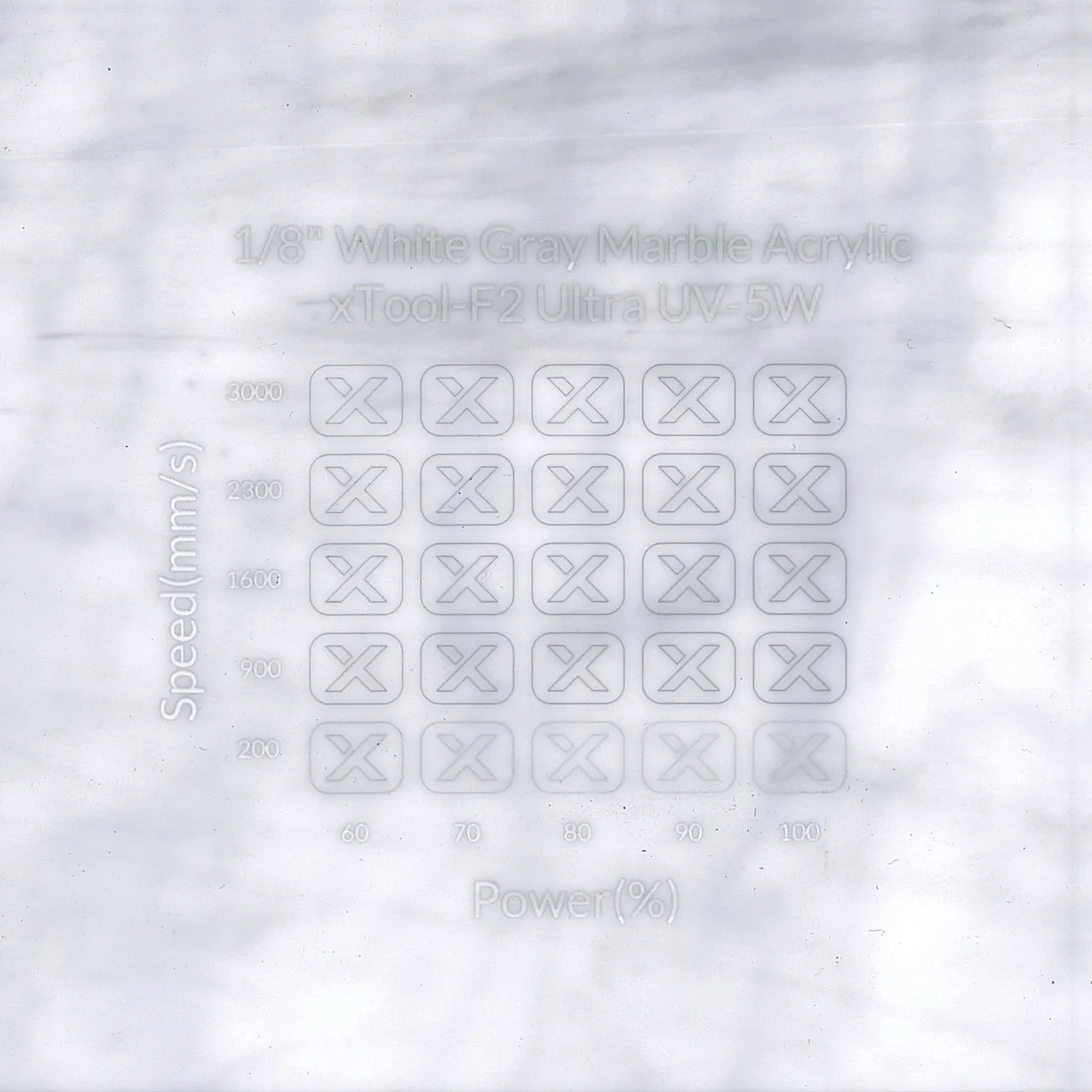 1/8"(3mm) White Gray Marble Acrylic