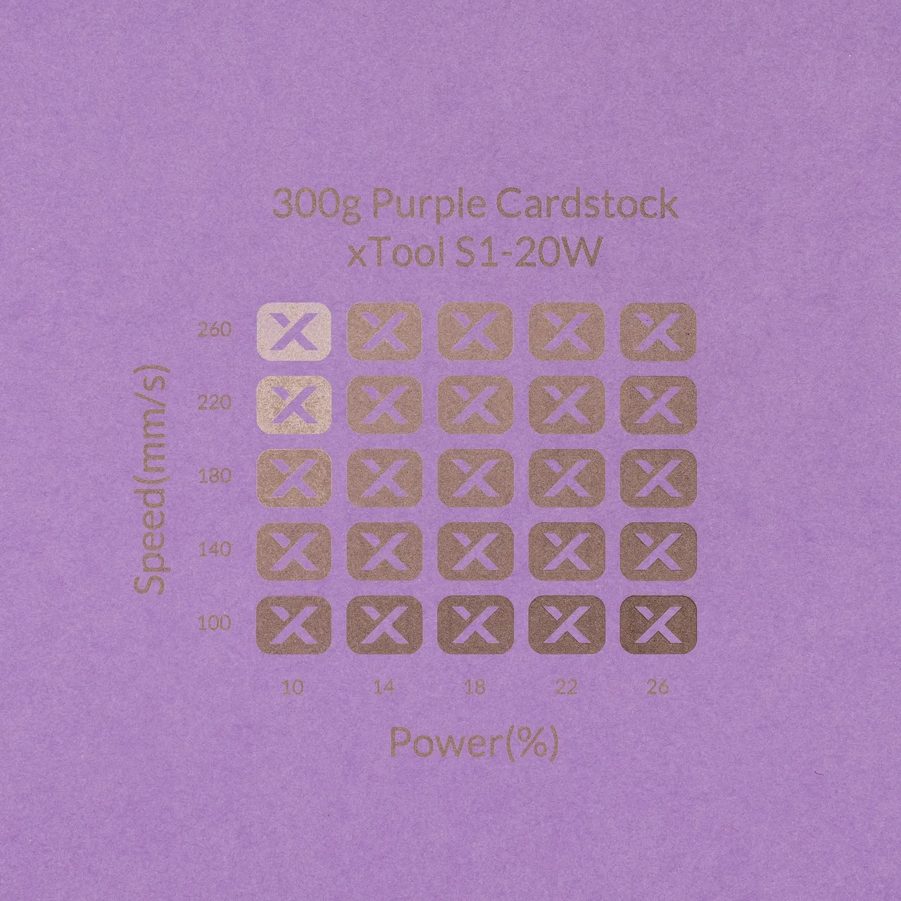 Purple Cardstock-9oz(300g) test grid