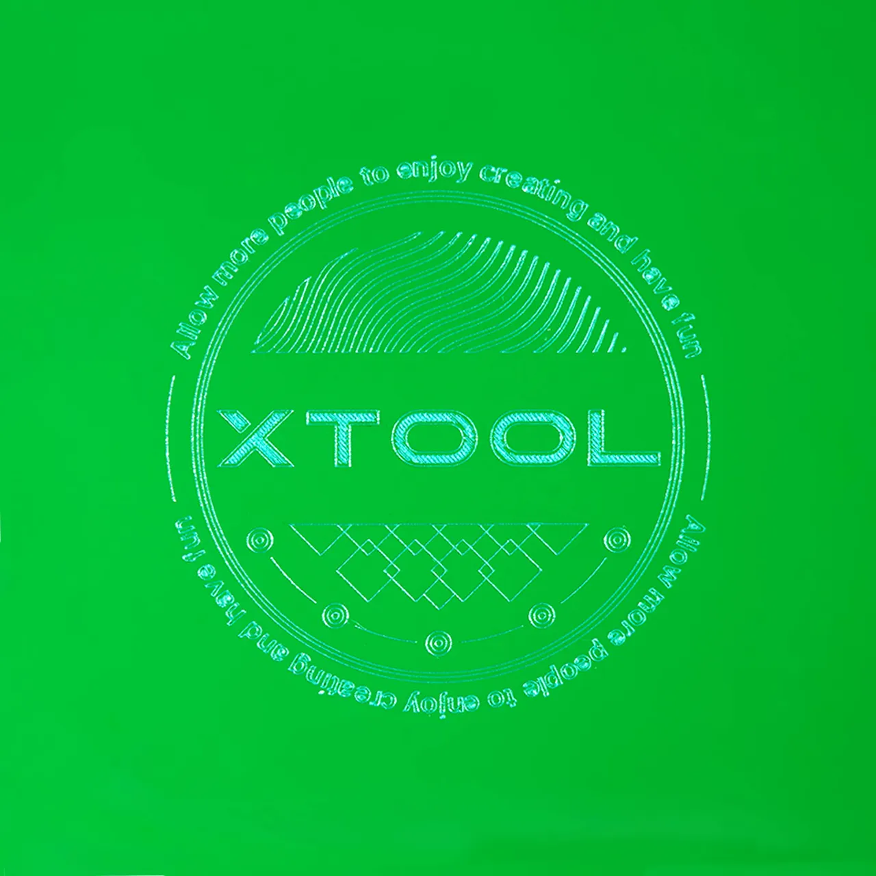 1/8"(3mm) Green Translucent Acrylic test grid