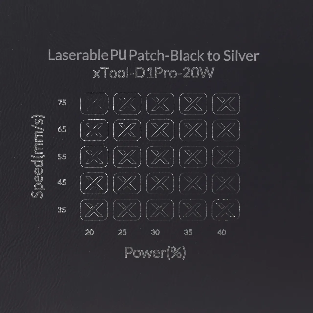 Black to Silver Leather PU Phone Holder test grid