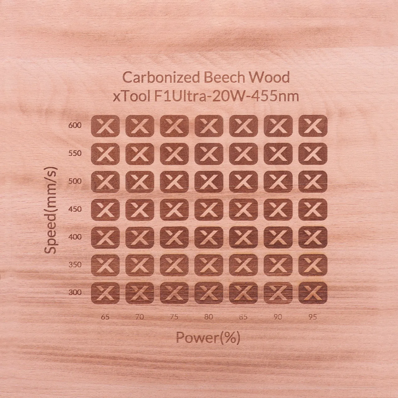 Carbonized Beech Wood test grid