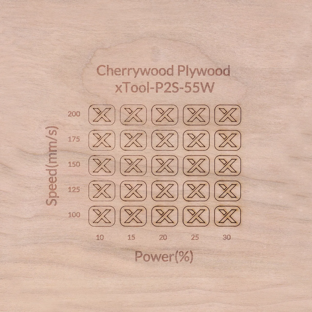 1/8"(3mm) Cherry Plywood test grid