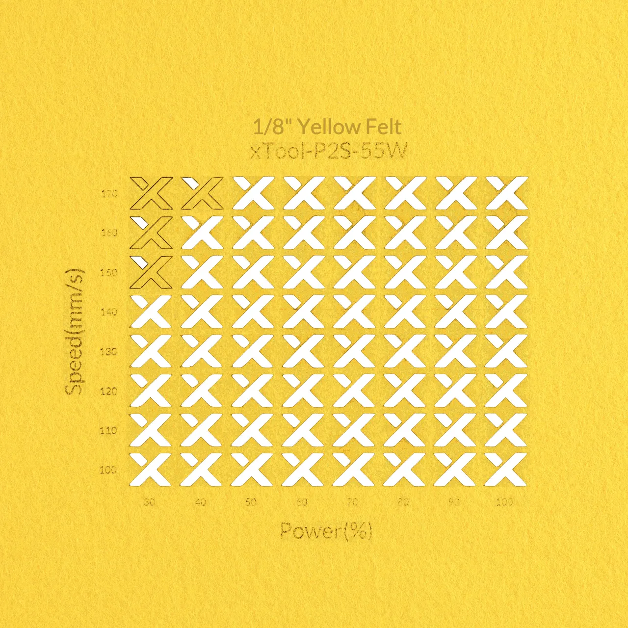 1/8"(3mm) Yellow Felt test grid