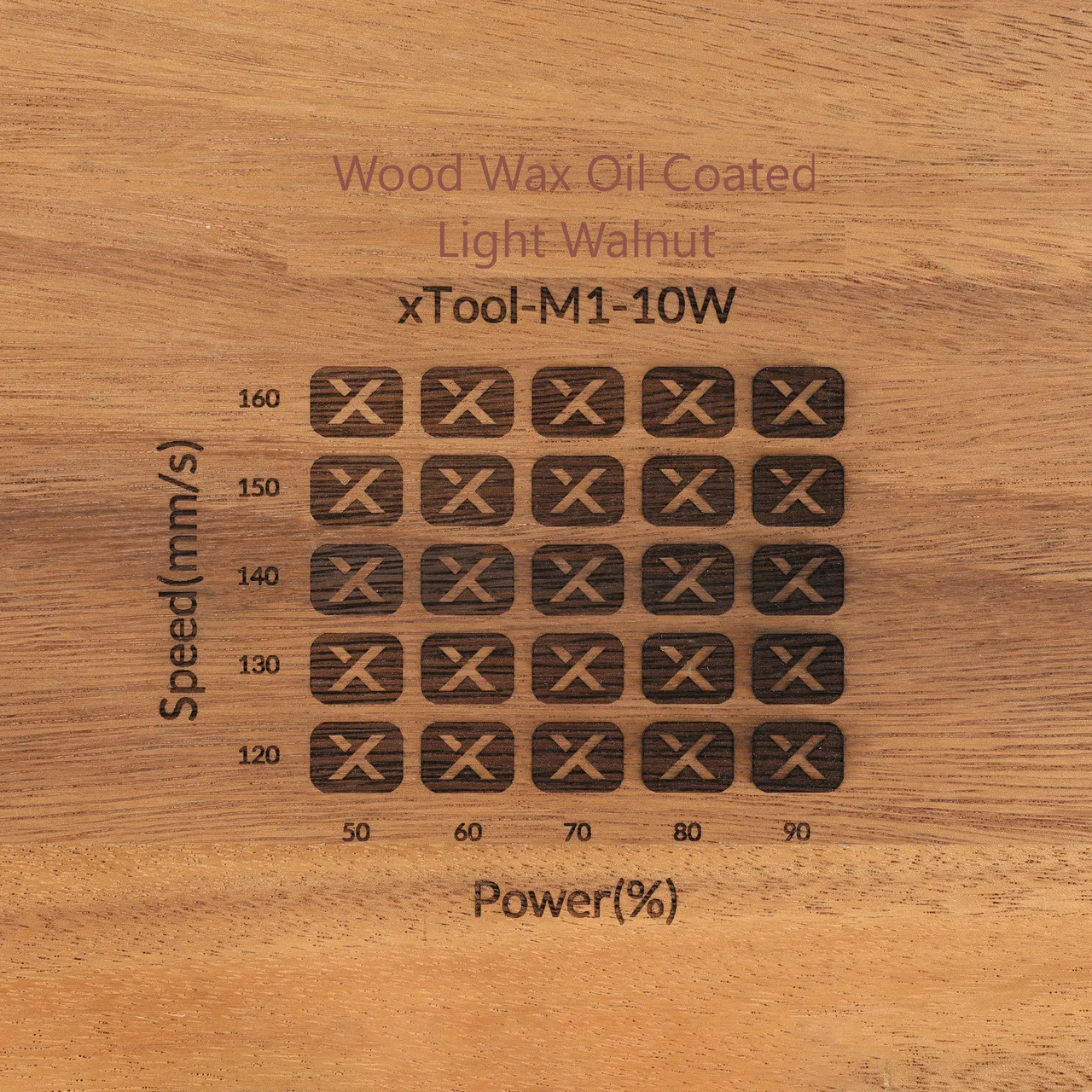 Wood Wax Oil Coated Light Walnut test grid