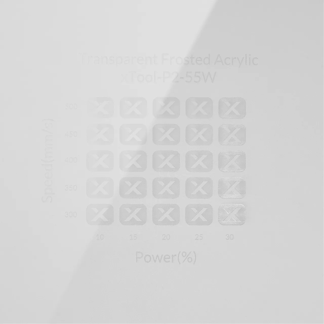 1/8"(3mm) Frosted Clear Acrylic test grid