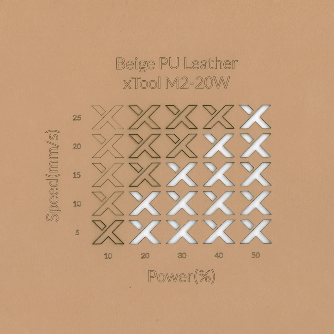 Beige PU Leather test grid