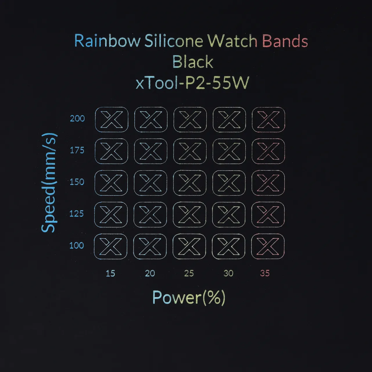Rainbow Silicone Magnetic Phone Case Black test grid
