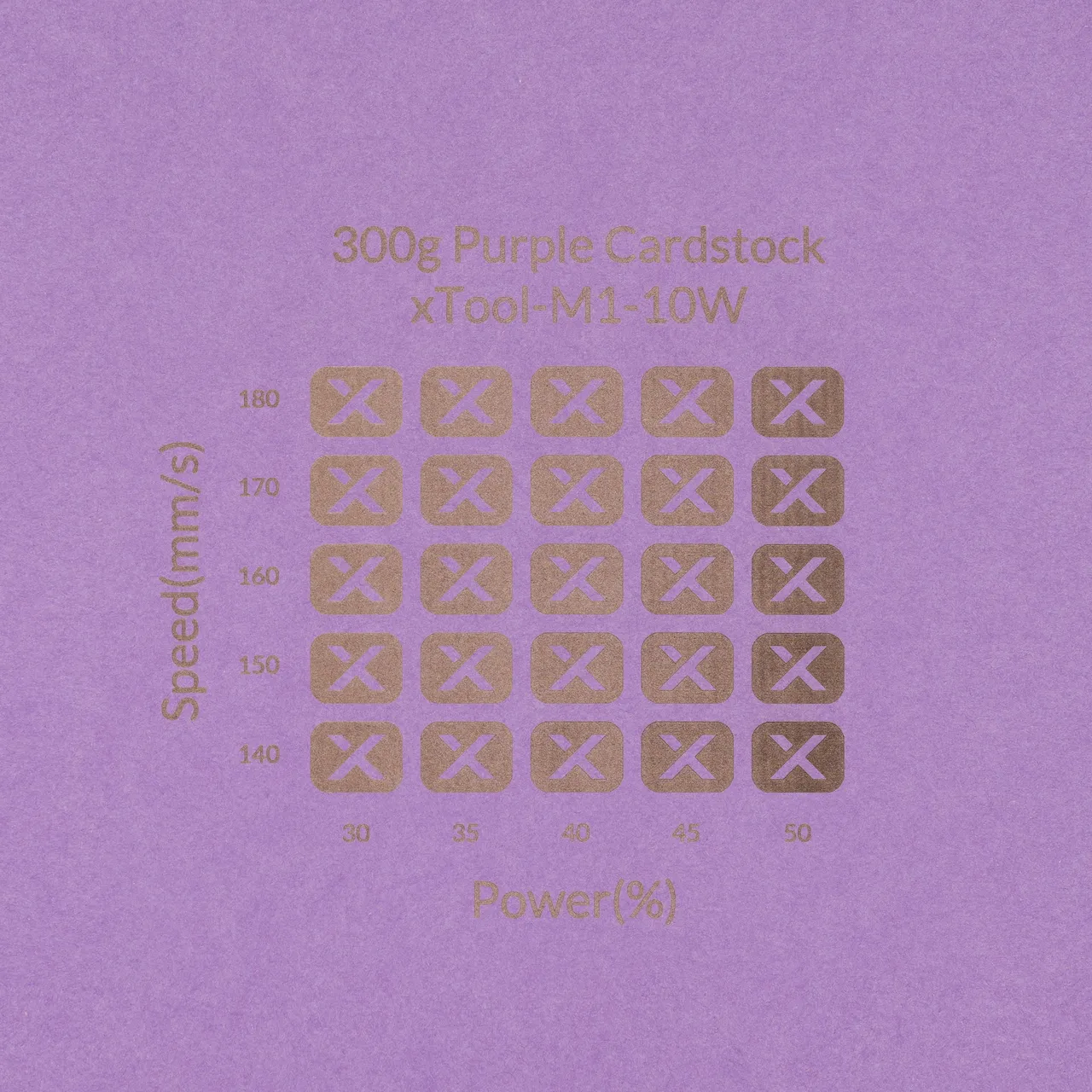Purple Cardstock-9oz(300g) test grid