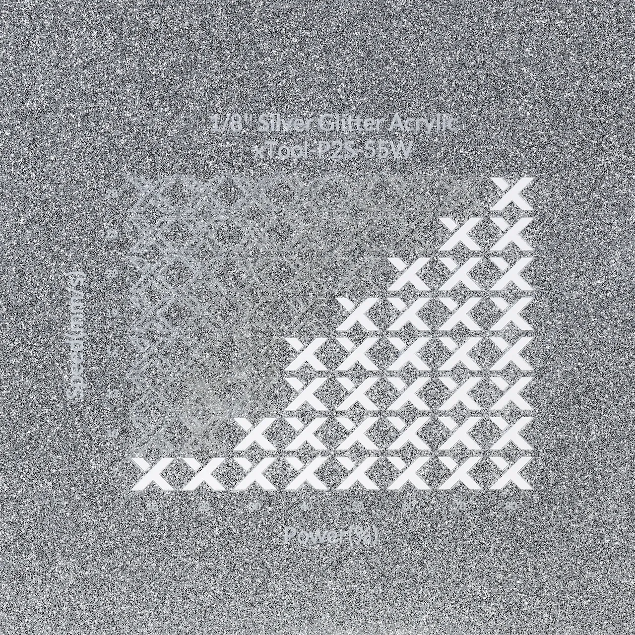 1/8"(3mm) Silver Glitter Acrylic test grid