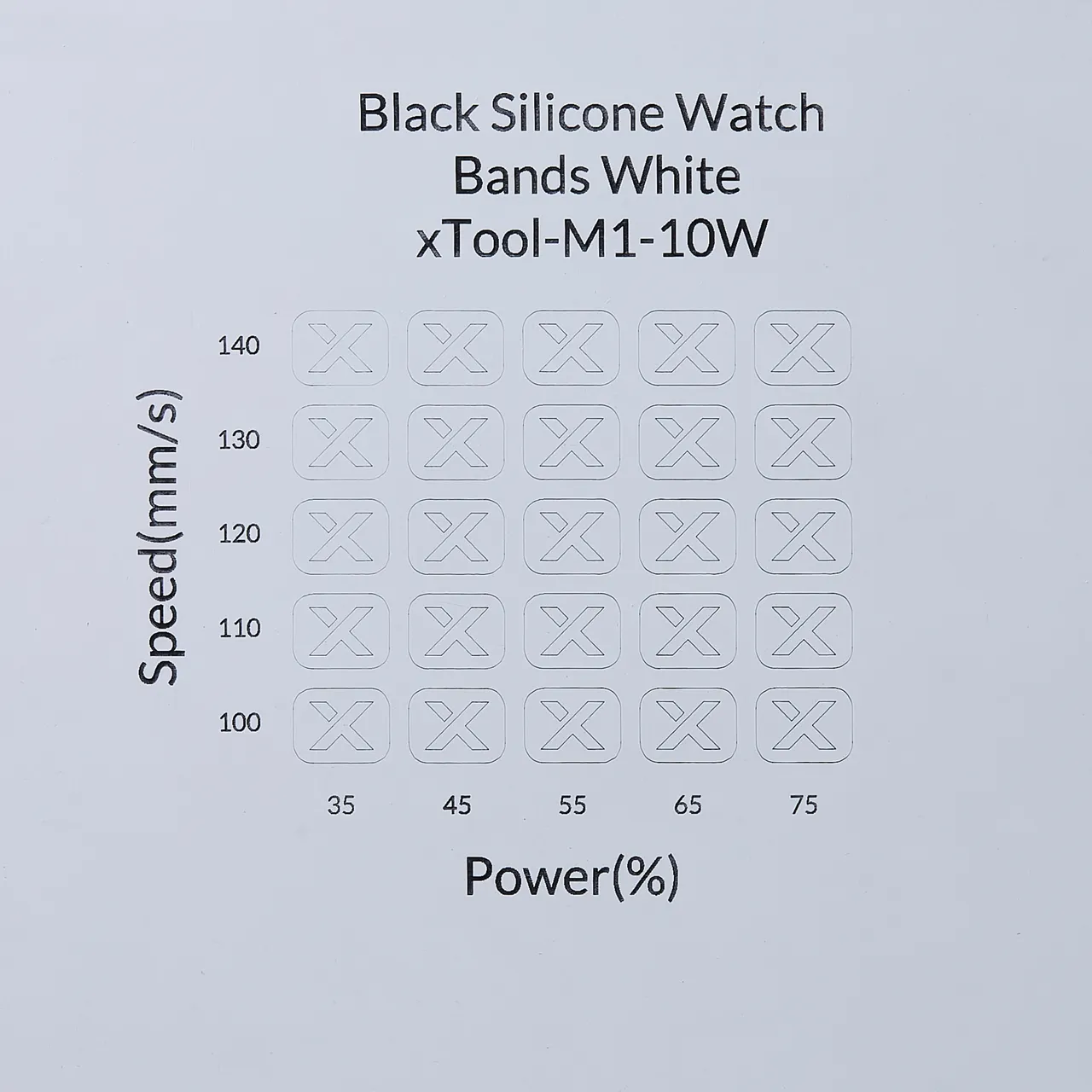 White to Black Silicone test grid