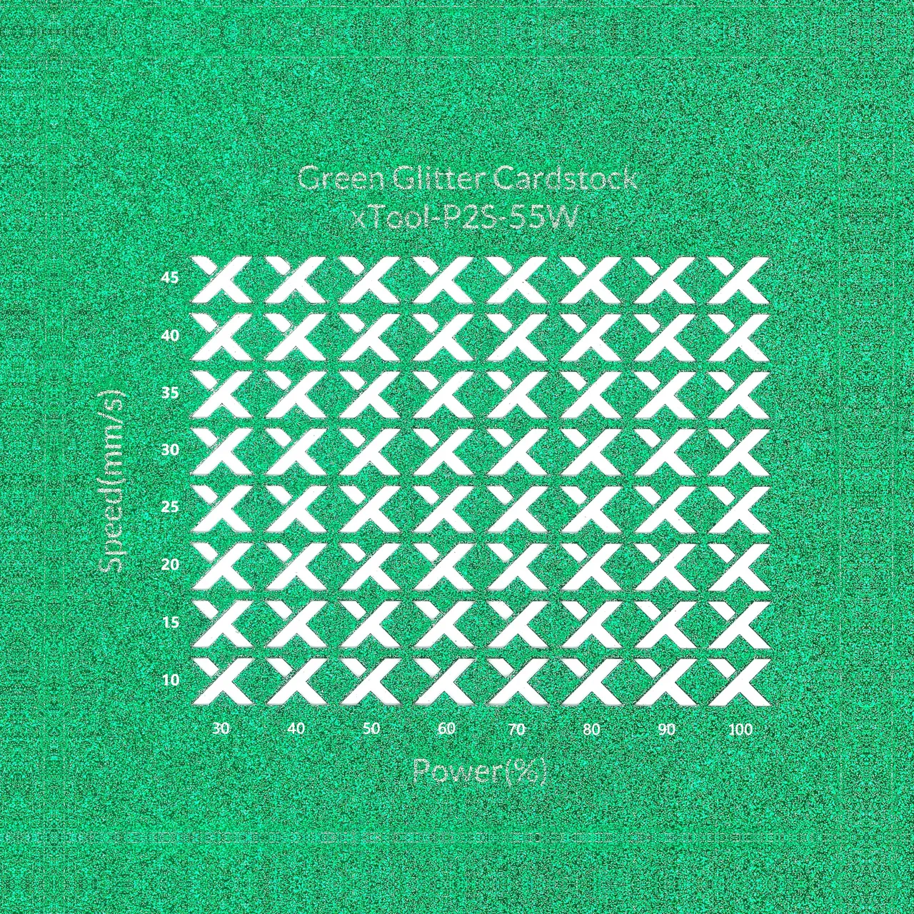 Green Glitter Cardstock-7oz(250g) test grid