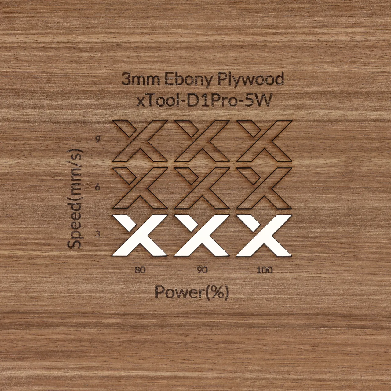 1/8"(3mm) Ebony Plywood test grid