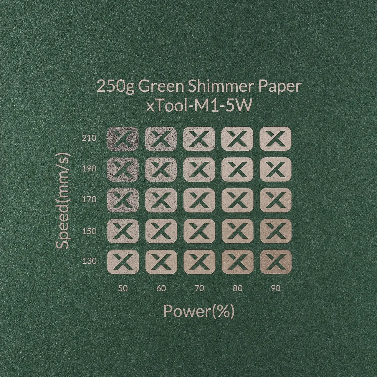 Green Shimmer Paper-7oz(250g) test grid