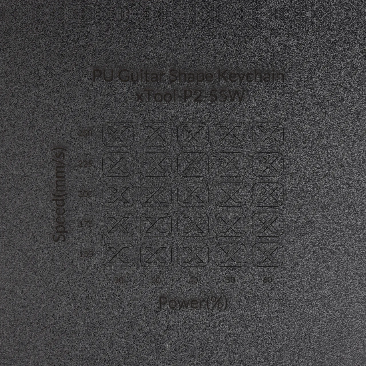 Black Nappa PU Leather test grid