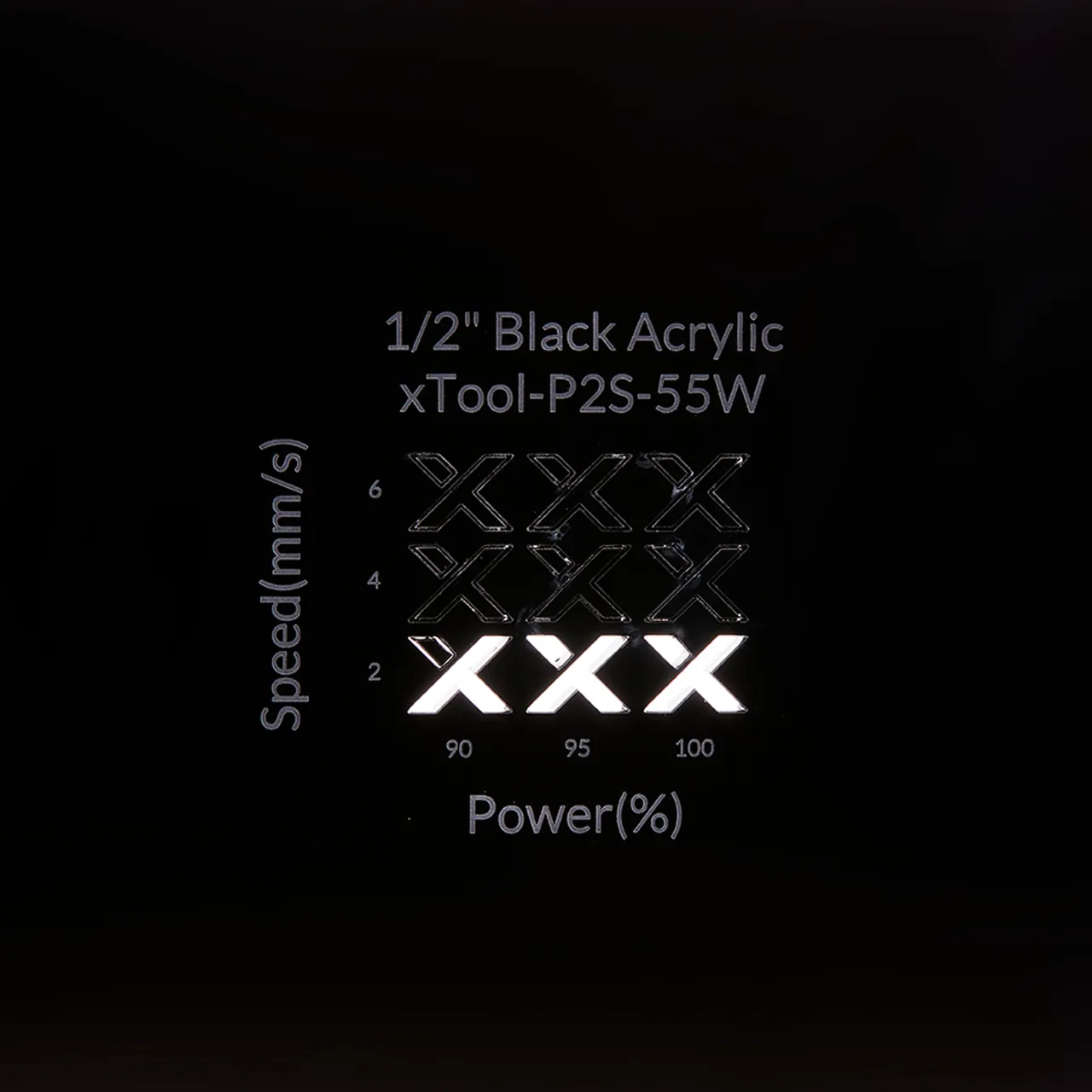 1/2"(12mm) Black Acrylic test grid