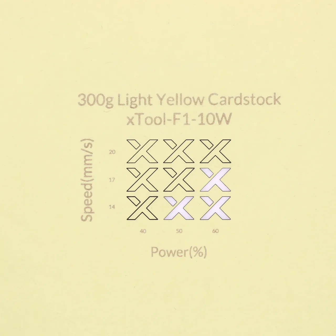 Light Yellow Cardstock-9oz(300g) test grid