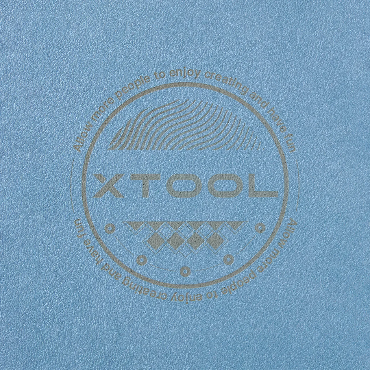 PU Leather Corner Bookmarks_Fan Sky Blue test grid