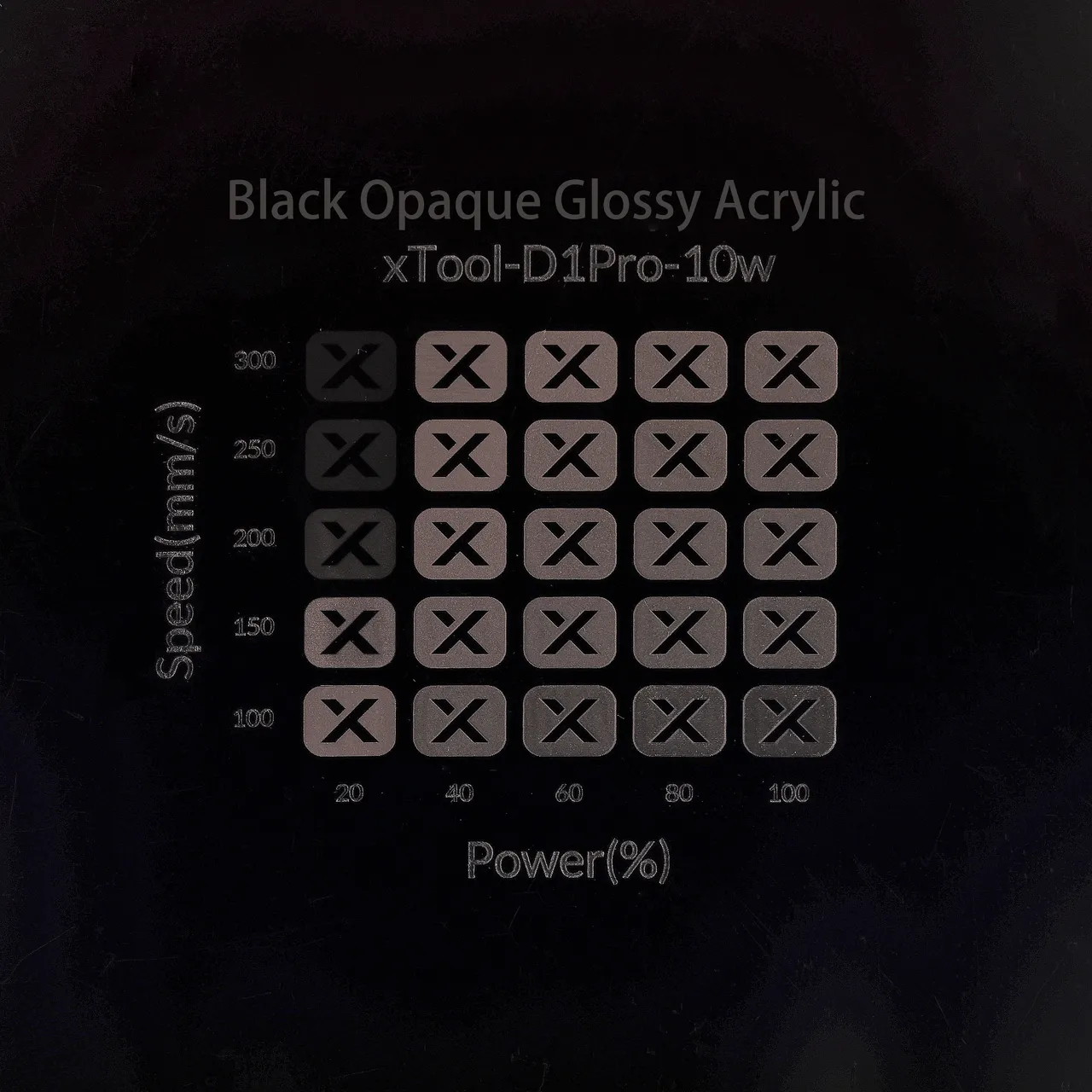 25/32"(20mm) Black Acrylic test grid