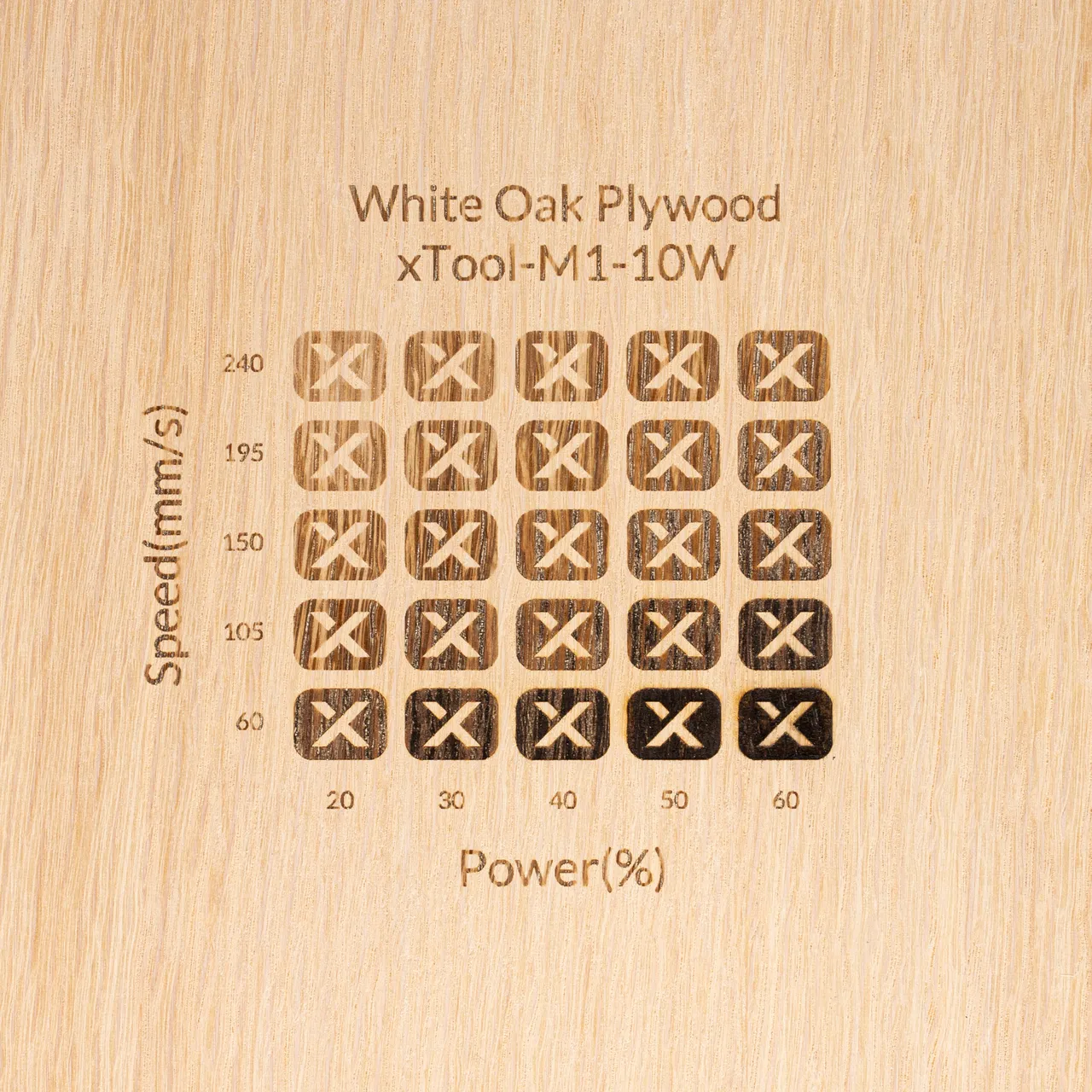 1/8"(3mm) White Oak Plywood test grid