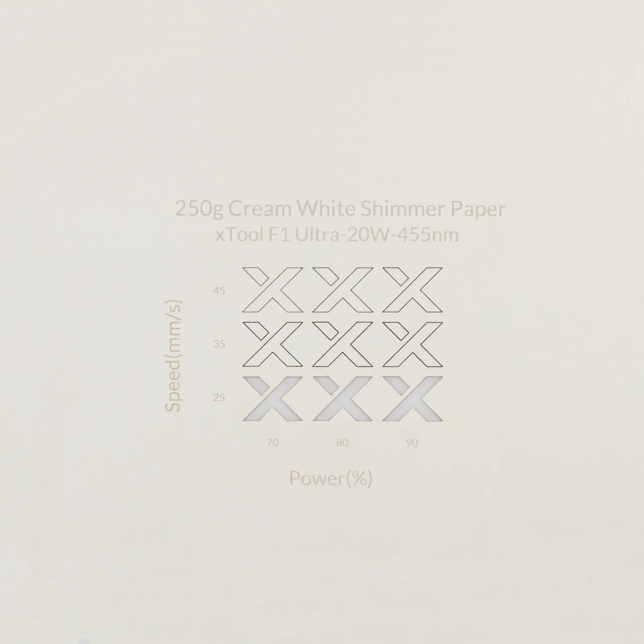 Cream White Shimmer Paper-7oz(250g) test grid