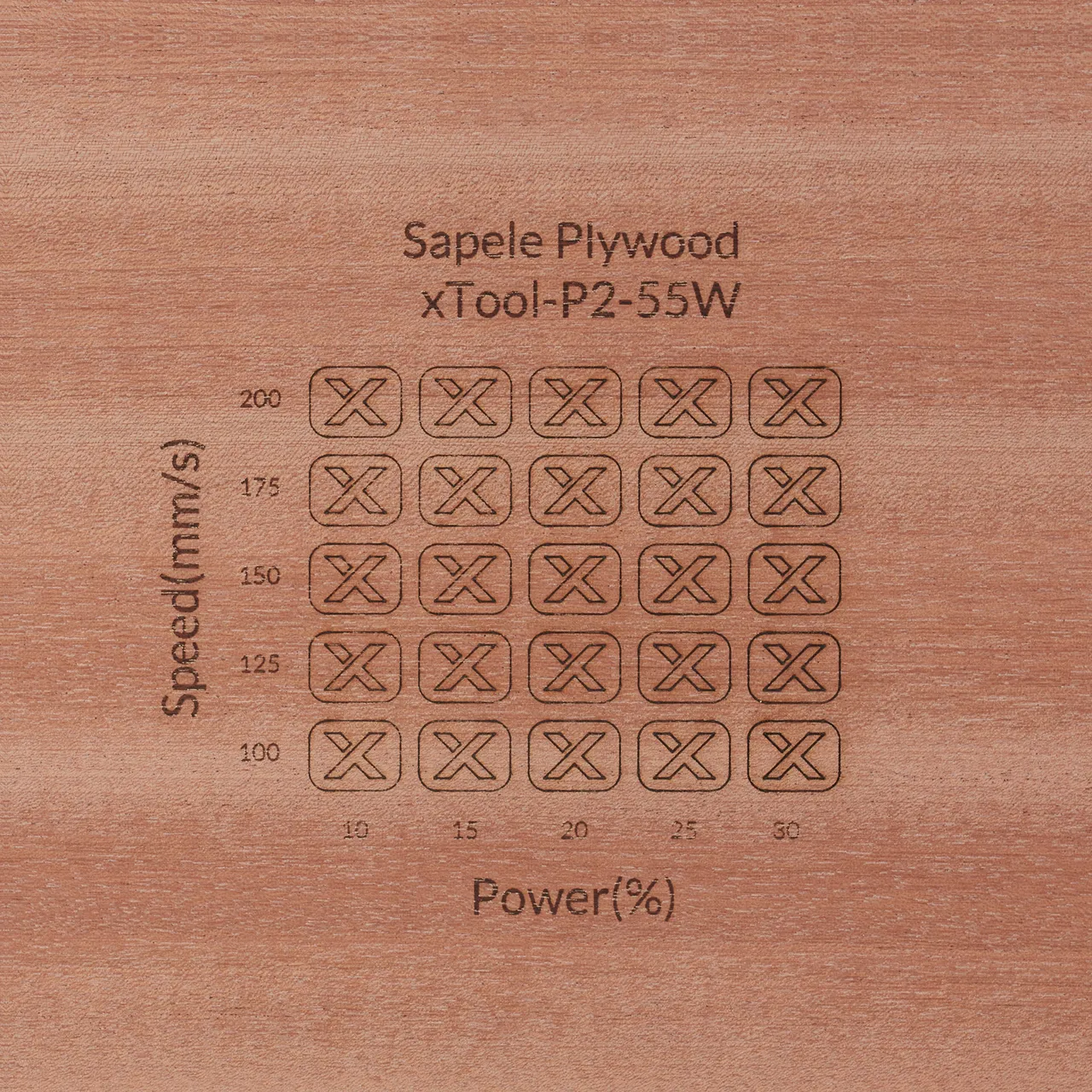 1/8"(3mm) Sapele Plywood test grid