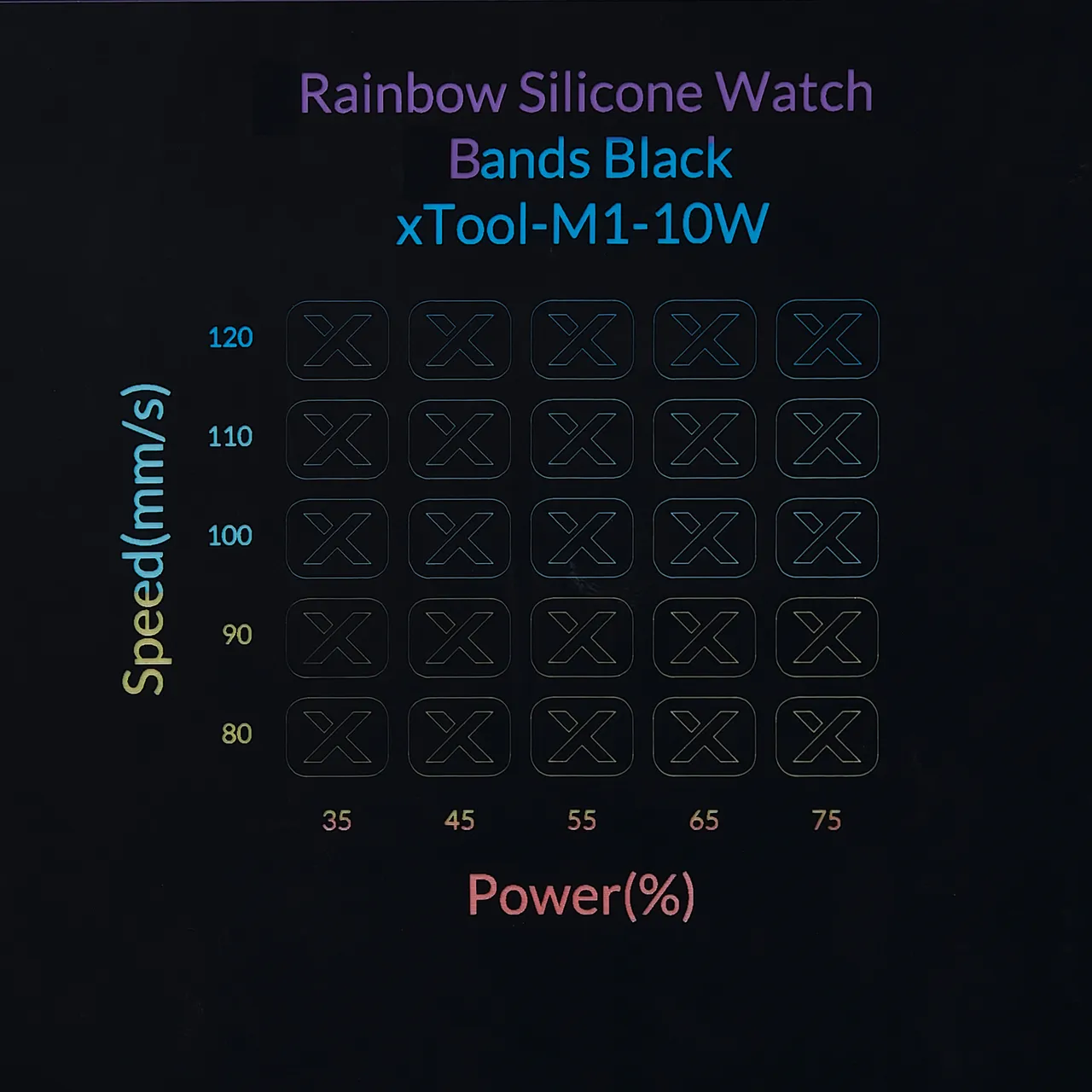 Rainbow Silicone Magnetic Phone Case Black test grid