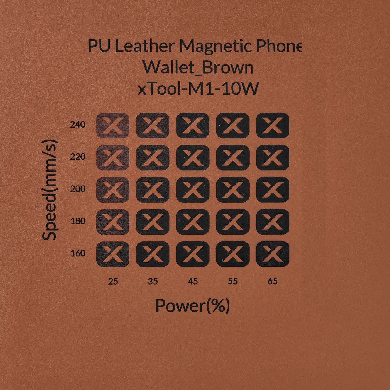 Brown PU Leather Magnetic Phone Wallet test grid