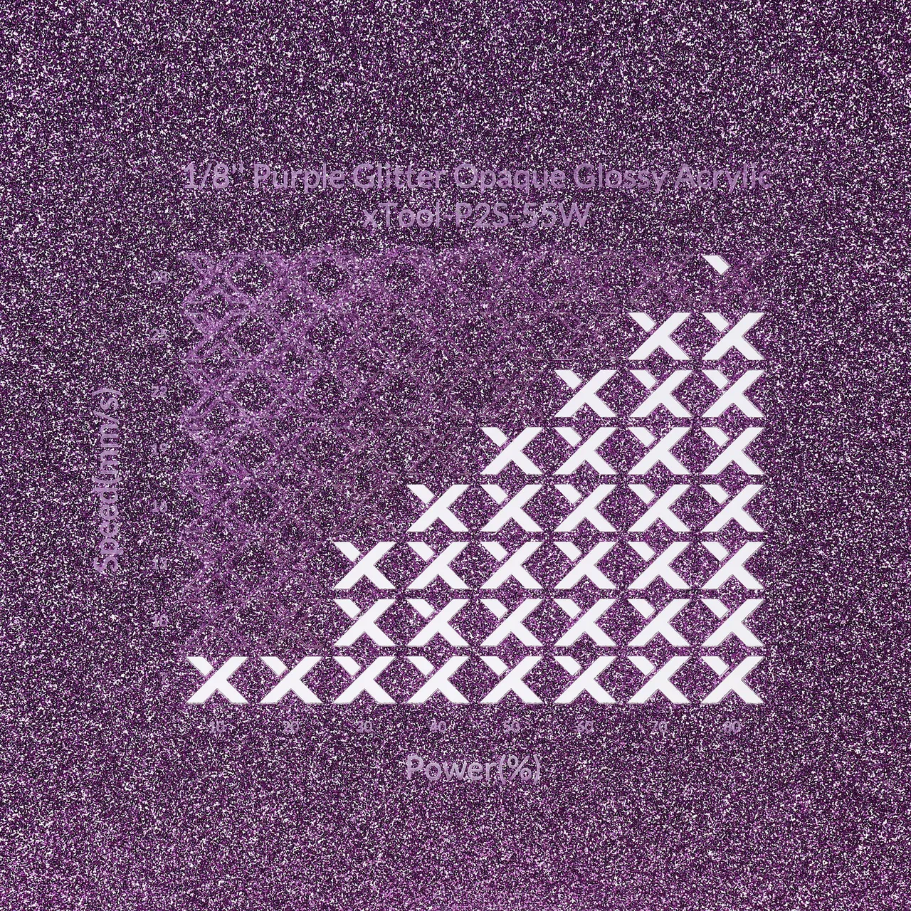 1/8"(3mm) Purple Glitter Acrylic test grid