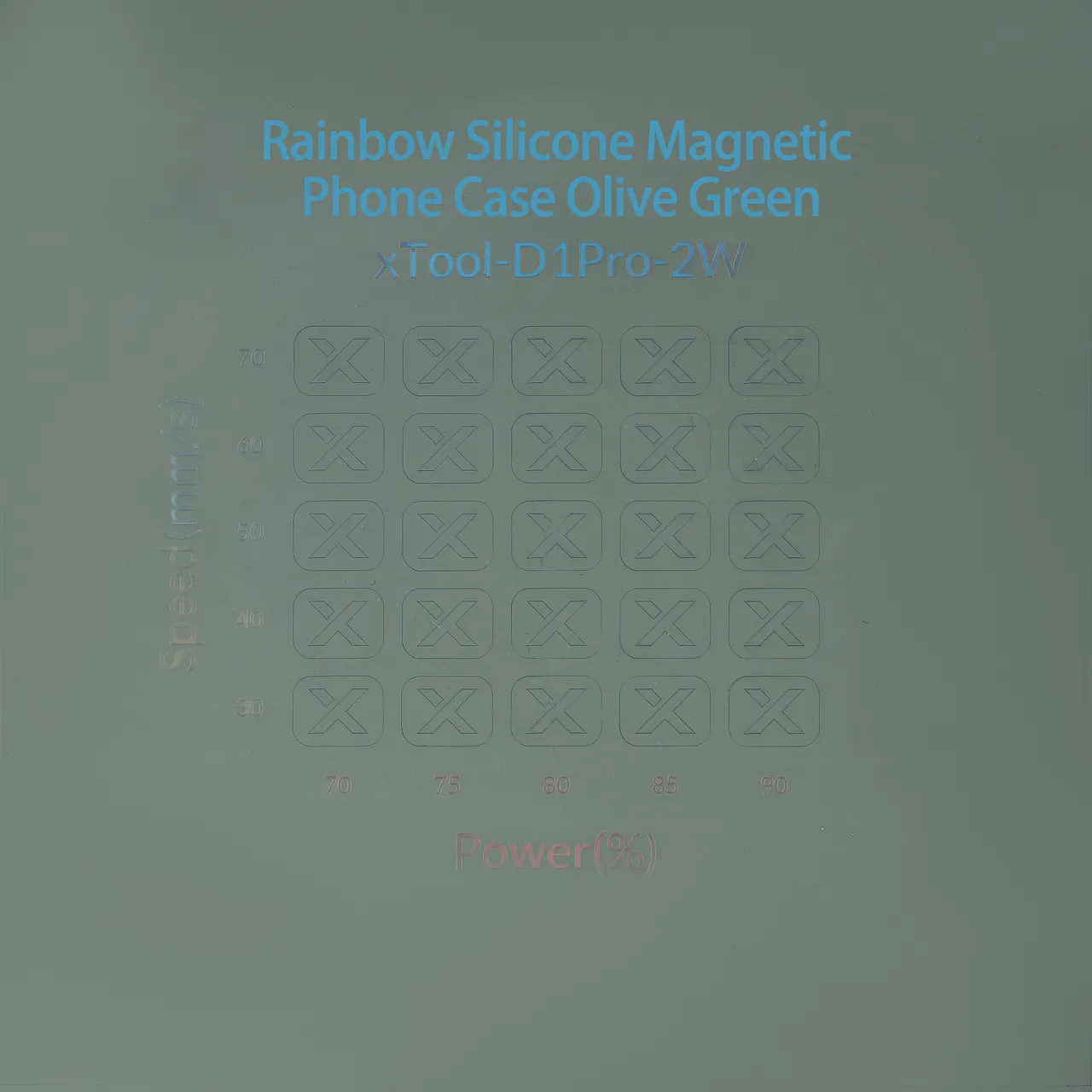 Rainbow Silicone Magnetic Phone Case Olive Green test grid
