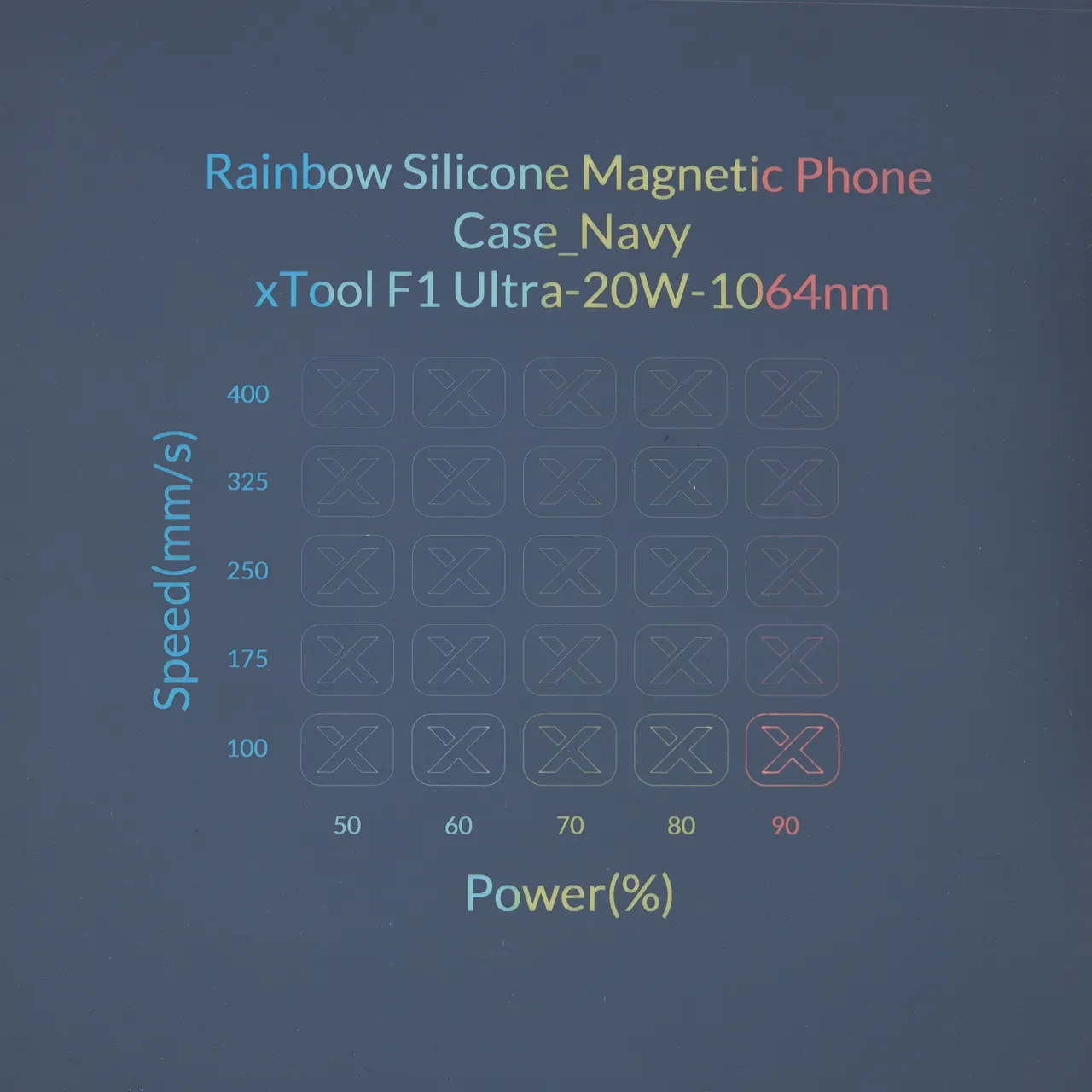 Rainbow Silicone Magnetic Phone Case Navy
