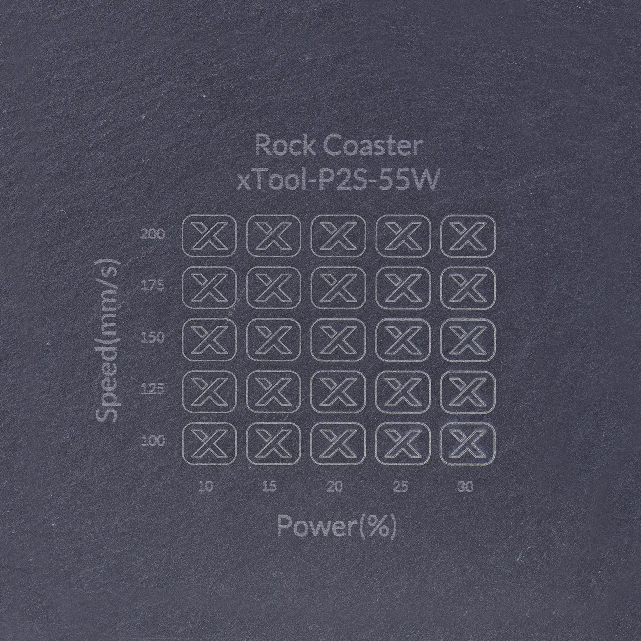 Rectangular Blank Rock Slate test grid