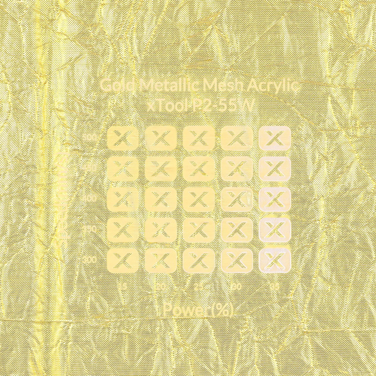 1/8"(3mm) Gold Metallic Mesh Acrylic test grid