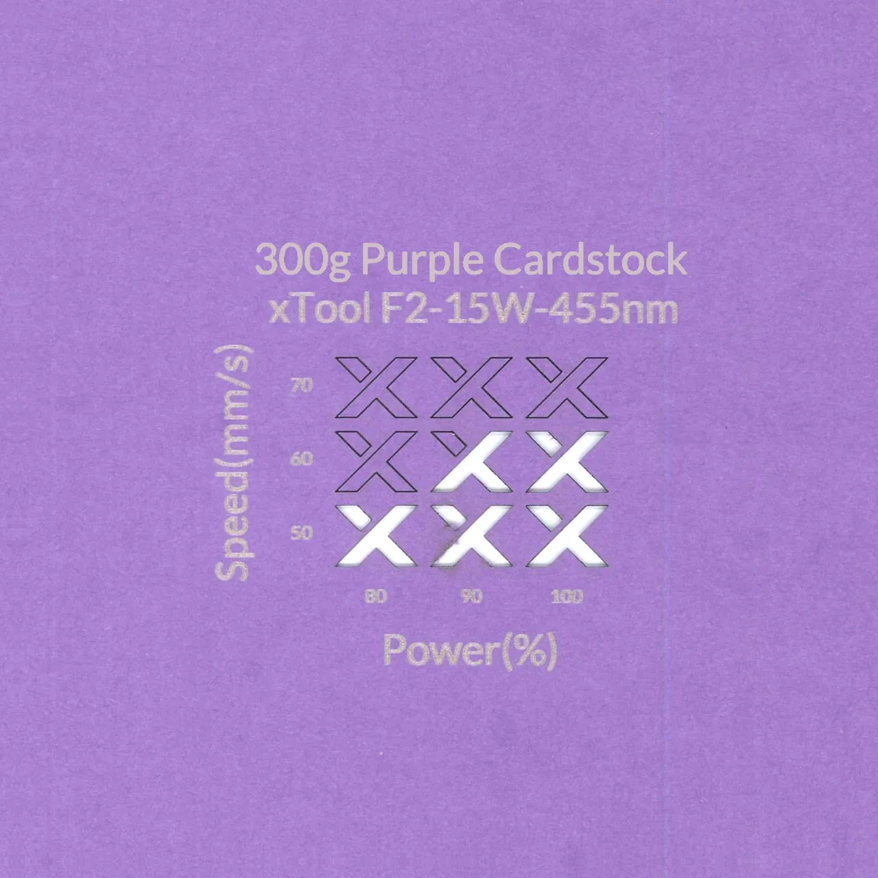 Purple Cardstock-9oz(300g) test grid