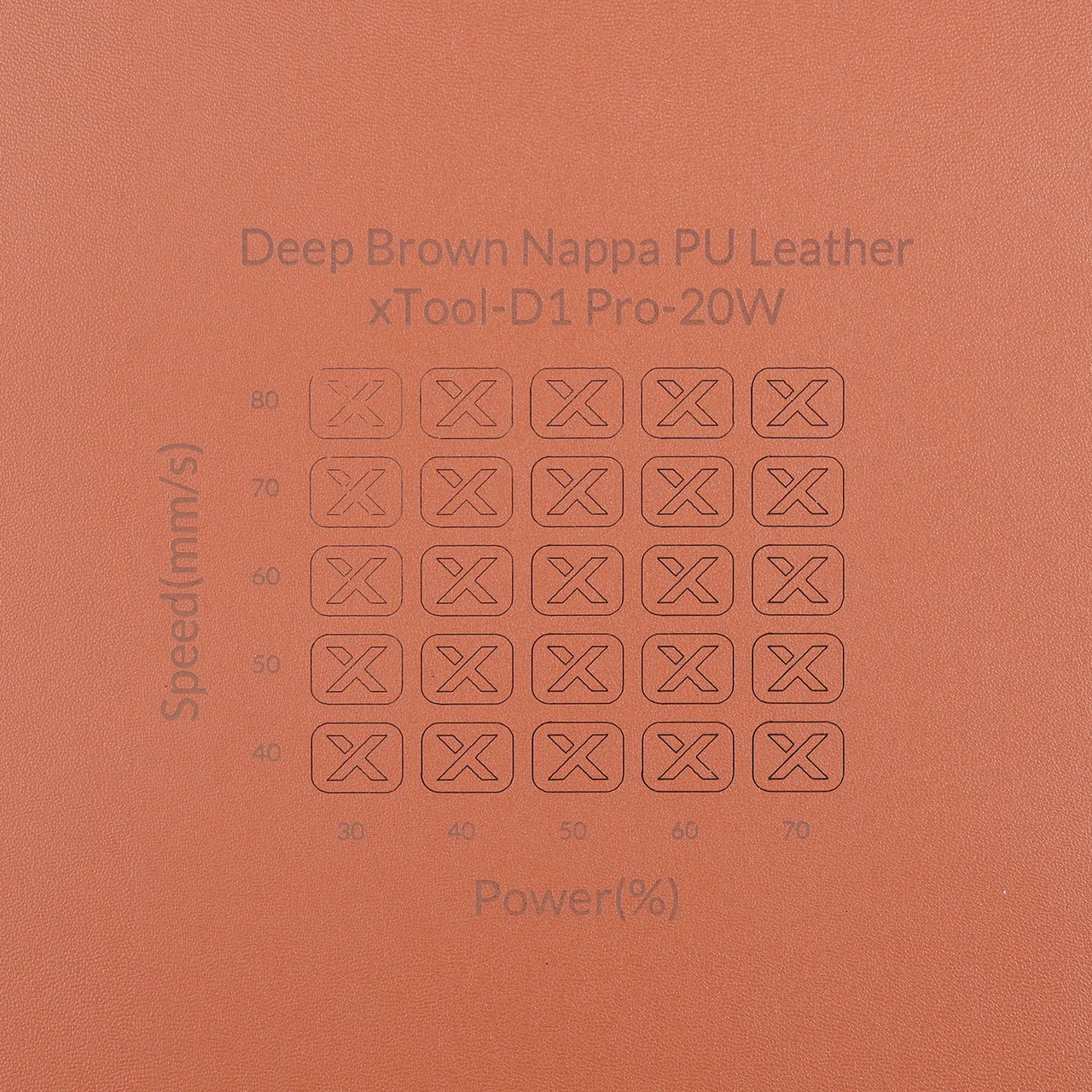 Deep Brown Nappa PU Leather test grid