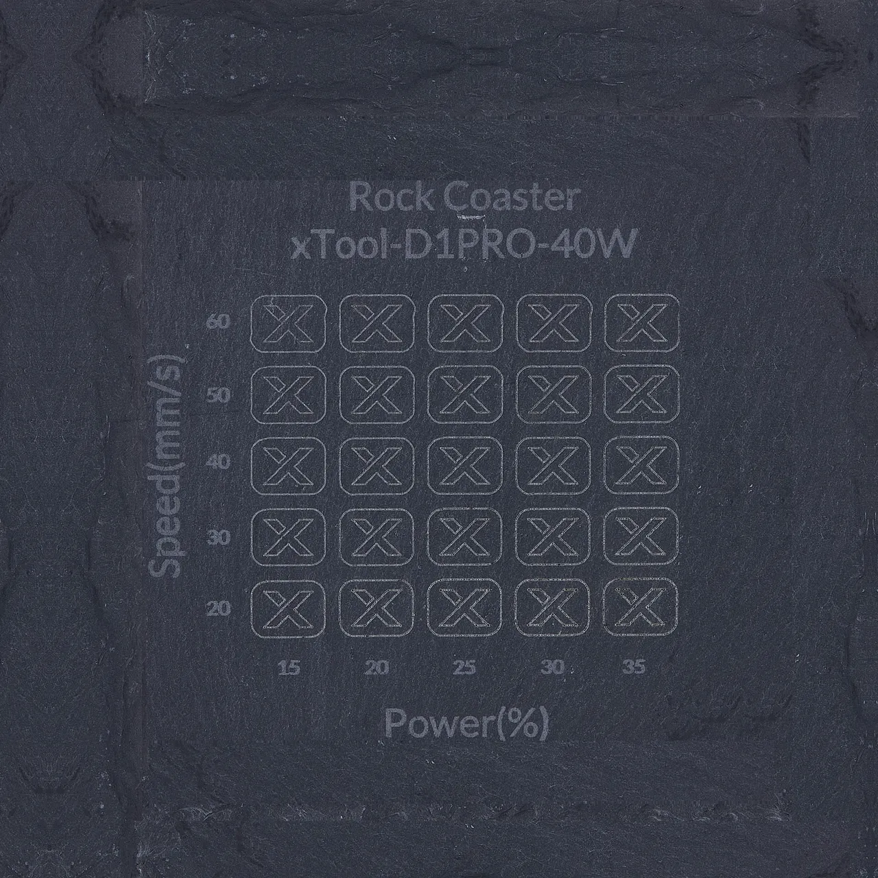 Square Rock Coaster test grid